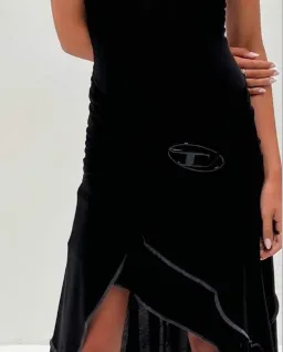 Diesel Draped Halter Neck Dress Black Size 10 for rent on The Volte - image 2