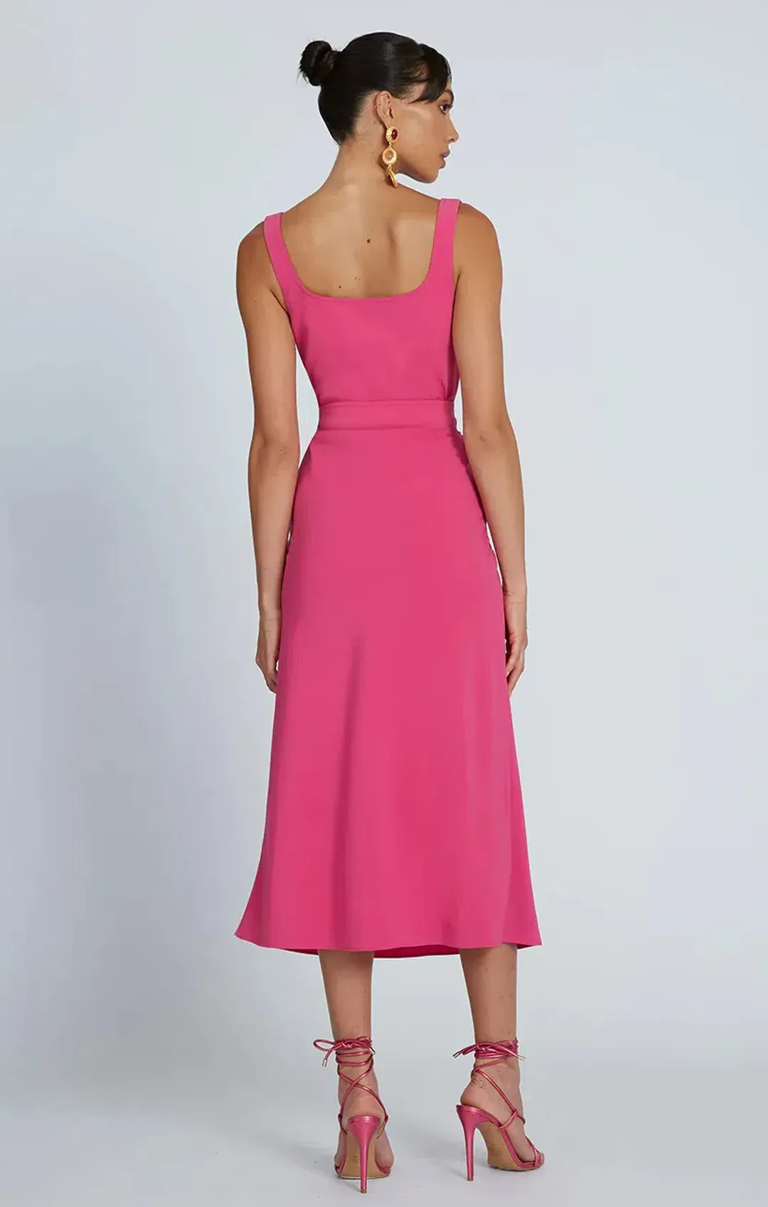 By Johnny Ora Midi Dress Pink Size 8 for rent on The Volte - main image