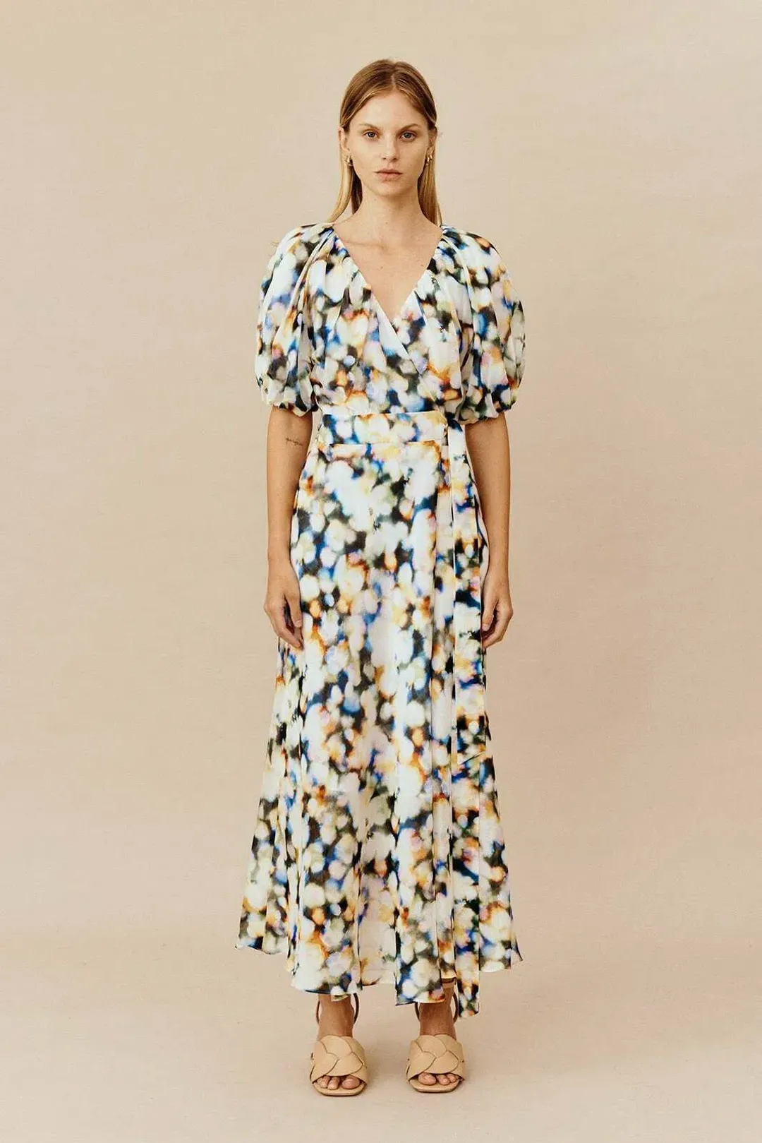 Ginger and Smart Lumiere Wrap Dress Lumiere Multi Print Size 8 for rent on The Volte - main image