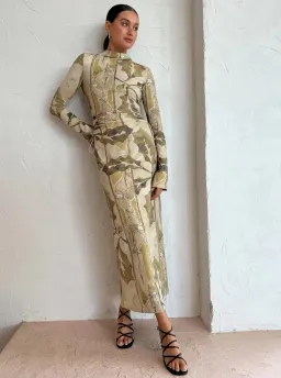 Camilla and Marc Khya Printed Midi Dress Size 8 for rent on The Volte - image 1