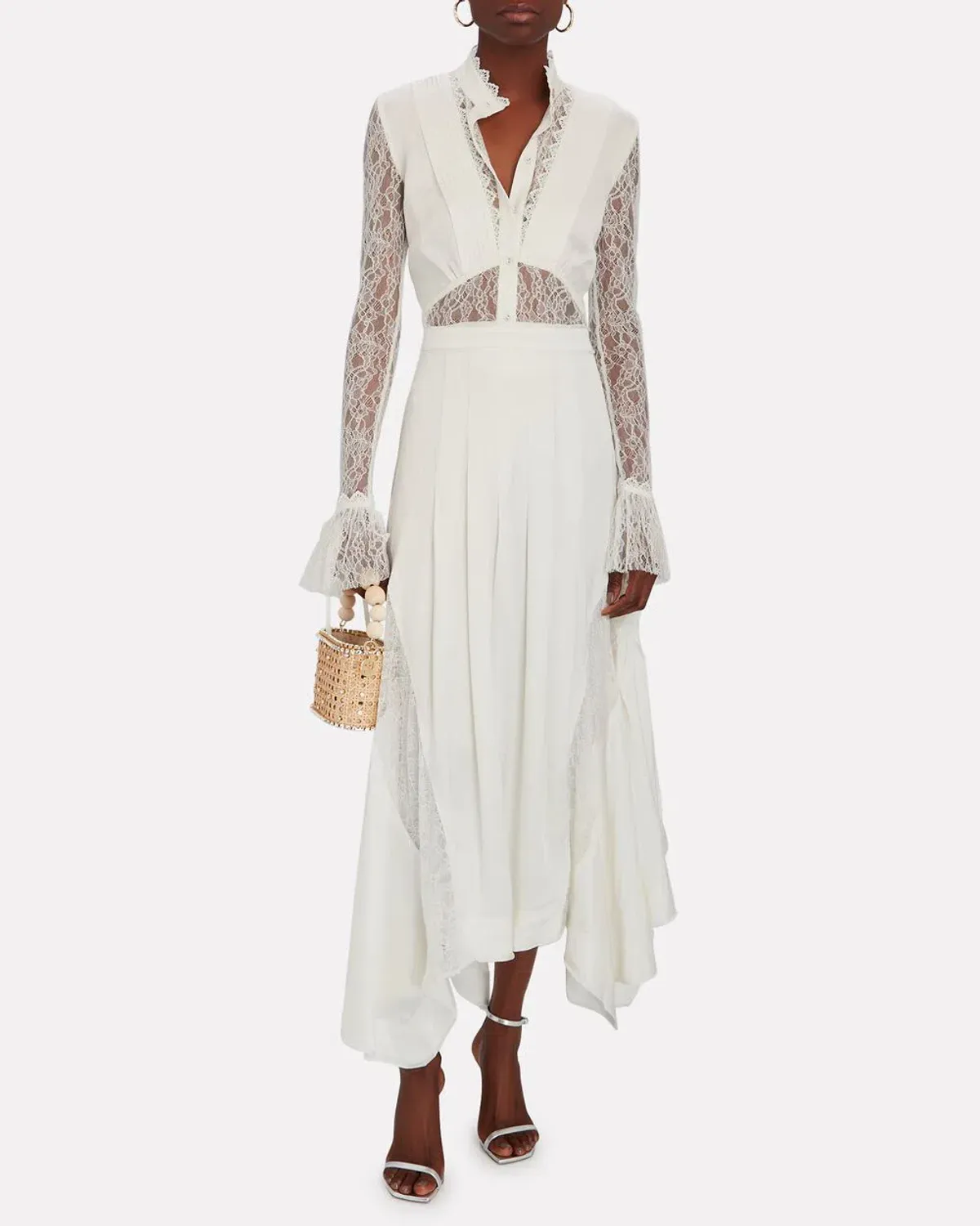 Aje Veil Lace Top & Skirt Set White Size 8 for rent on The Volte - main image