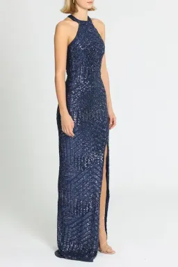 Langhem Julia Evening Gown Blue Size 12 for rent on The Volte - image 2