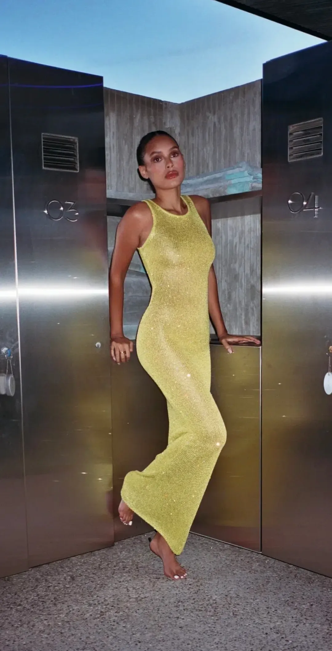 Asta Resort Natalia Dress Chartreuse Size XS / AU 6 for rent on The Volte - main image