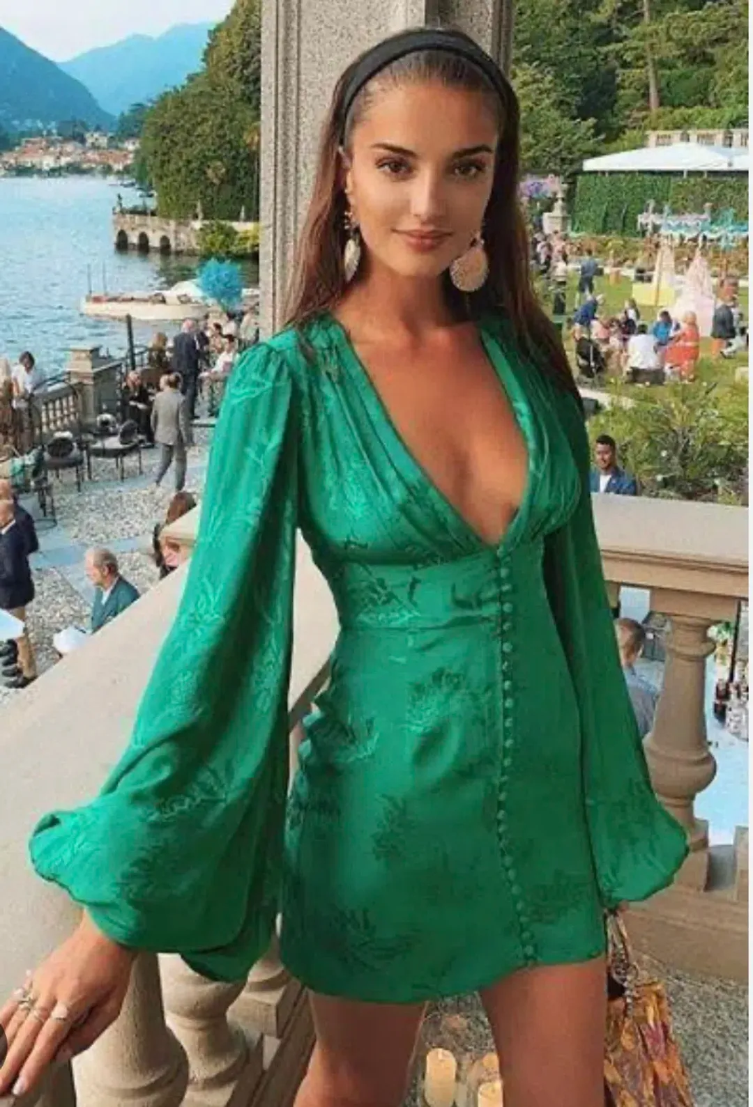 Rat & Boa Isabella Dress Green Size 8  for rent on The Volte - main image