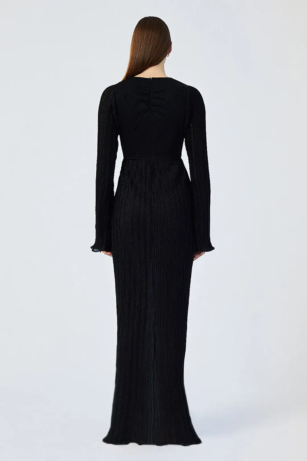 Suboo Crystal V Neck Maxi Dress Black Size M/AU 10 for rent on The Volte - main image