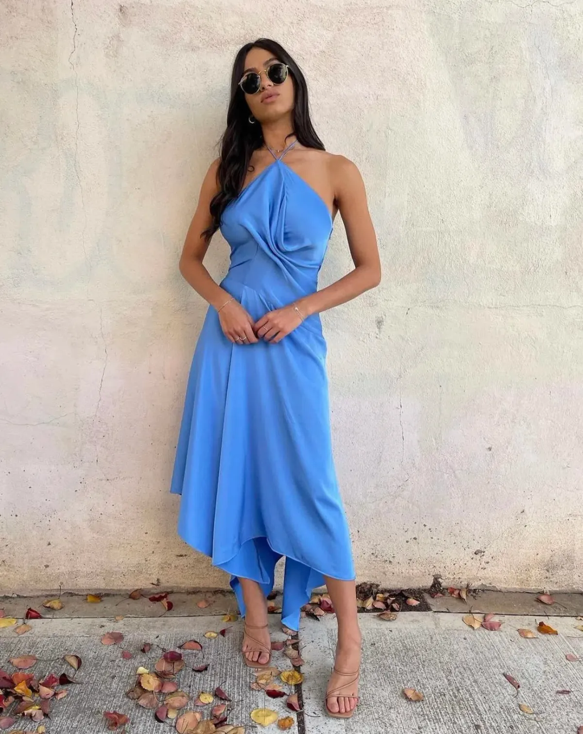 One Fell Swoop Lily Midi Dress Blue Size 10 for rent on The Volte - main image