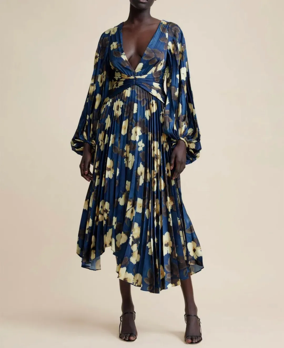 Acler Palms Dress Navy Blue Size AU 6 for rent on The Volte - main image