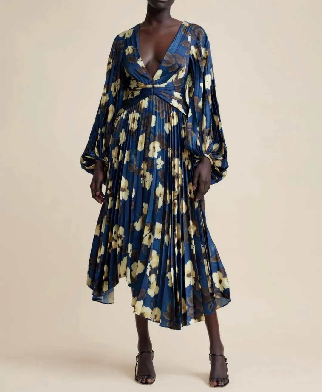 Acler Palms Dress Navy Blue Size AU 6 for rent on The Volte - main image