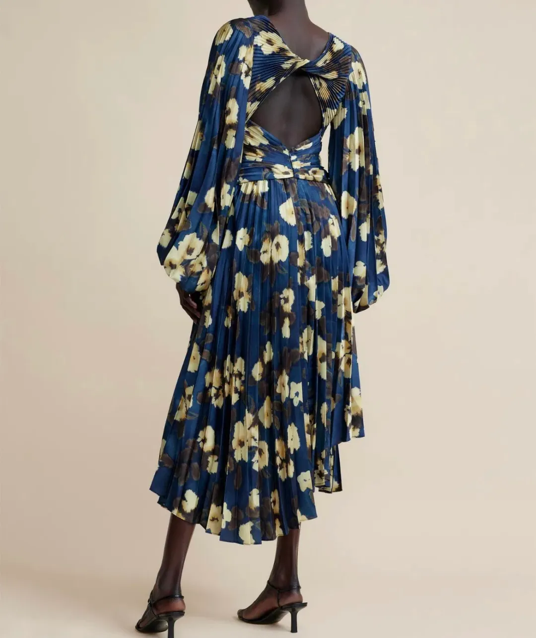 Acler Palms Dress Navy Blue Size AU 6 for rent on The Volte - main image
