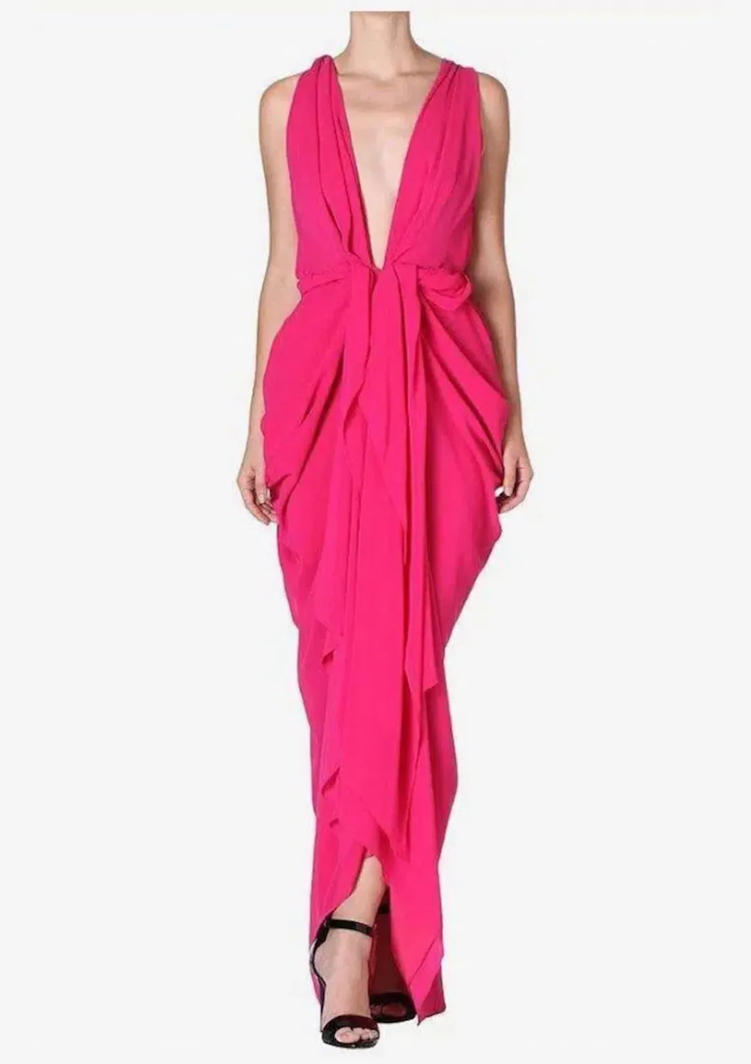 Carla Zampatti Forget Me Knot Dress Pink Size 12 for rent on The Volte - main image