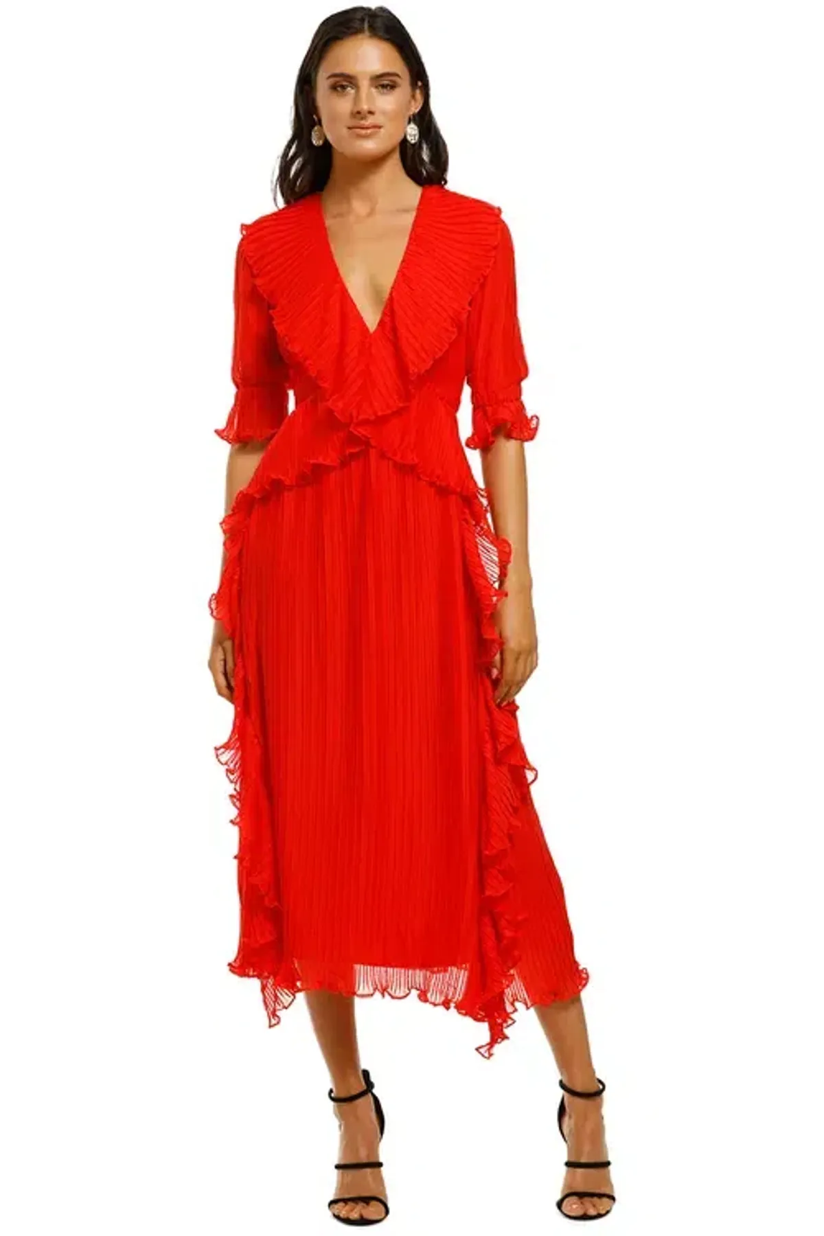Talulah Sweet Sugar Midi Dress Red Size 12 for rent on The Volte - main image