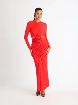 Sheike Signature Maxi Dress Red Size AU 6 for rent on The Volte - image 1