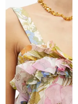 Zimmermann Super Eight Tiered Floral Maxi Dress Multi Size 0 / AU 8 for rent on The Volte - image 3