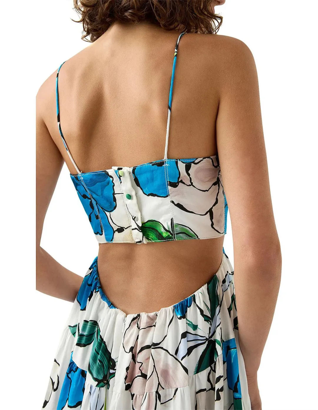 Aje Botanical Tiered Midi Dress Size 8 for rent on The Volte - main image
