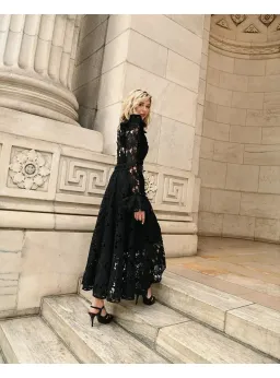 Leo Lin Aliyah Dress Black Size AU 12 for rent on The Volte - image 4