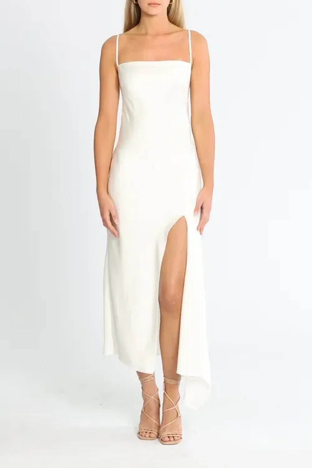 Camilla and Marc Acacia Square Neck Dress Ivory White Size AU 10 for rent on The Volte - main image