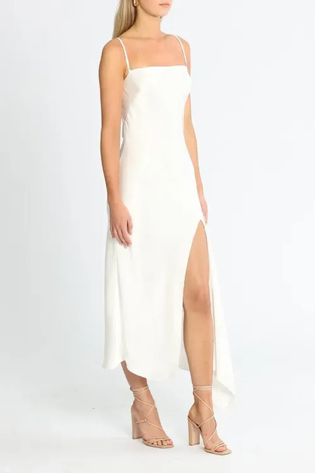 Camilla and Marc Acacia Square Neck Dress Ivory White Size AU 10 for rent on The Volte - main image