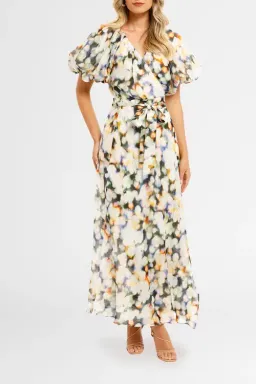 Ginger and Smart Lumiere Wrap Dress Lumiere Multi Print Size AU 14 for rent on The Volte - image 1