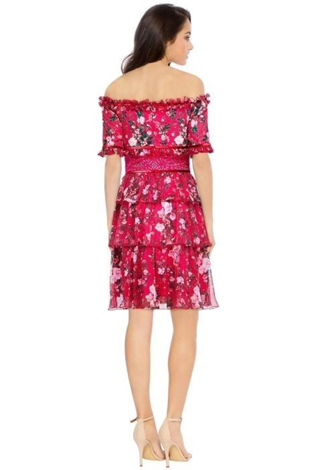 Tadashi Shoji Bonet Off The Shoulder Dress size 12 for rent on The Volte - main image