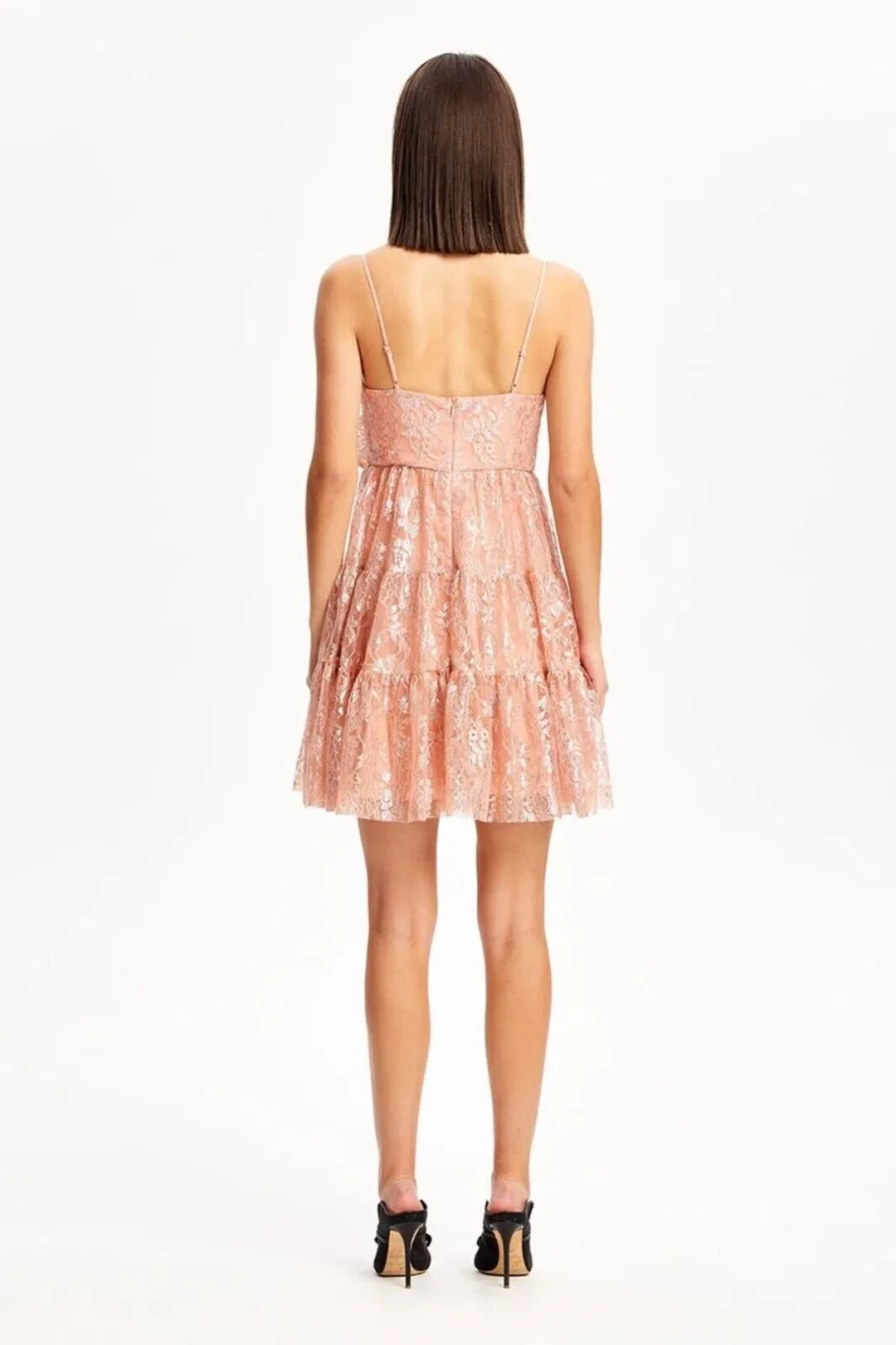 Alice McCall Slow Drives Bow Mini Dress Blush Size 12 for rent on The Volte - main image