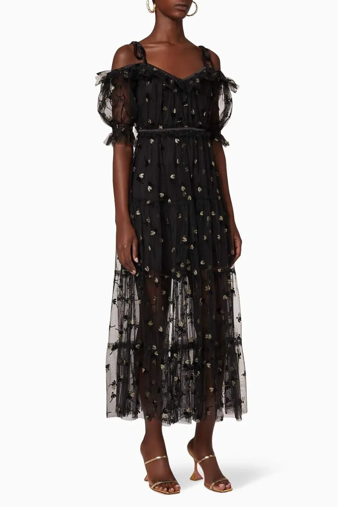 Alice McCall Moon Lover Midi Dress Black Size 8  for rent on The Volte - main image