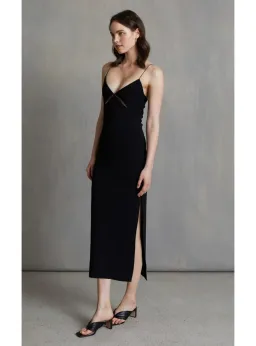 Bec & Bridge Be Mine Midi Dress Black Size AU 8  for rent on The Volte - image 2