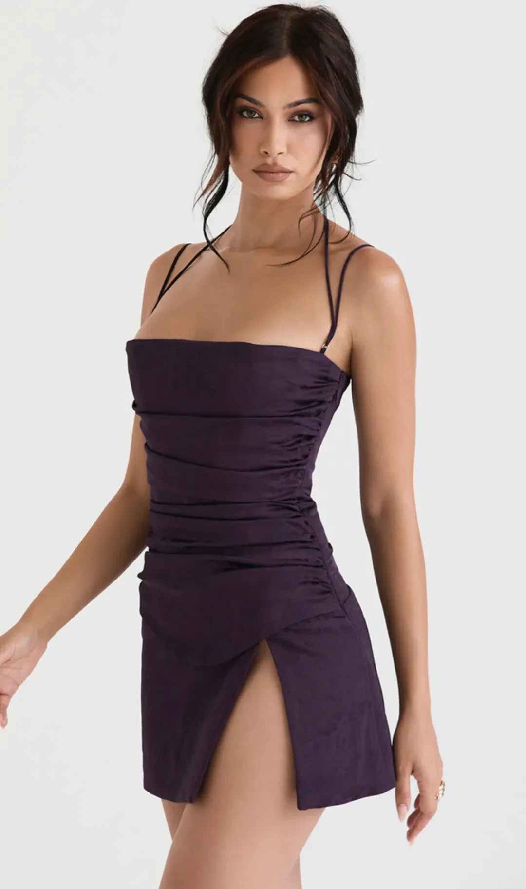 House of CB Melia Corset Mini Dress Purple Size 8 for rent on The Volte - main image