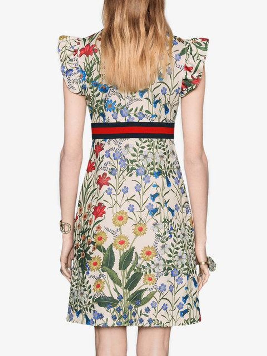 Gucci Floral Jersey Dress Print Size 10 for rent on The Volte - main image