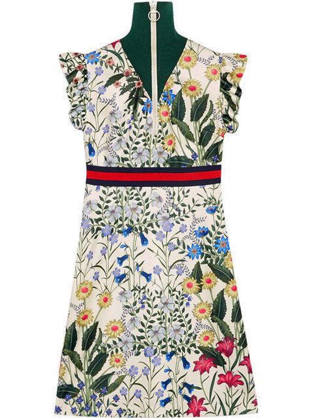 Gucci Floral Jersey Dress Print Size 10 for rent on The Volte - main image