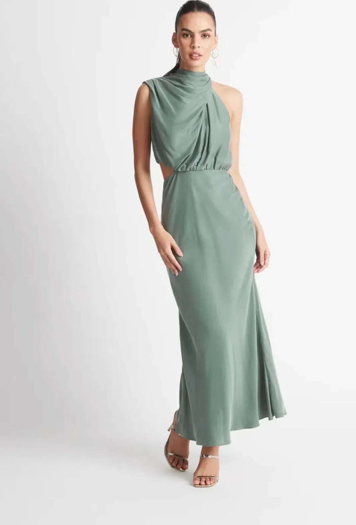 Sheike Park Ave Midi Dress Sage Size 10 for rent on The Volte - main image