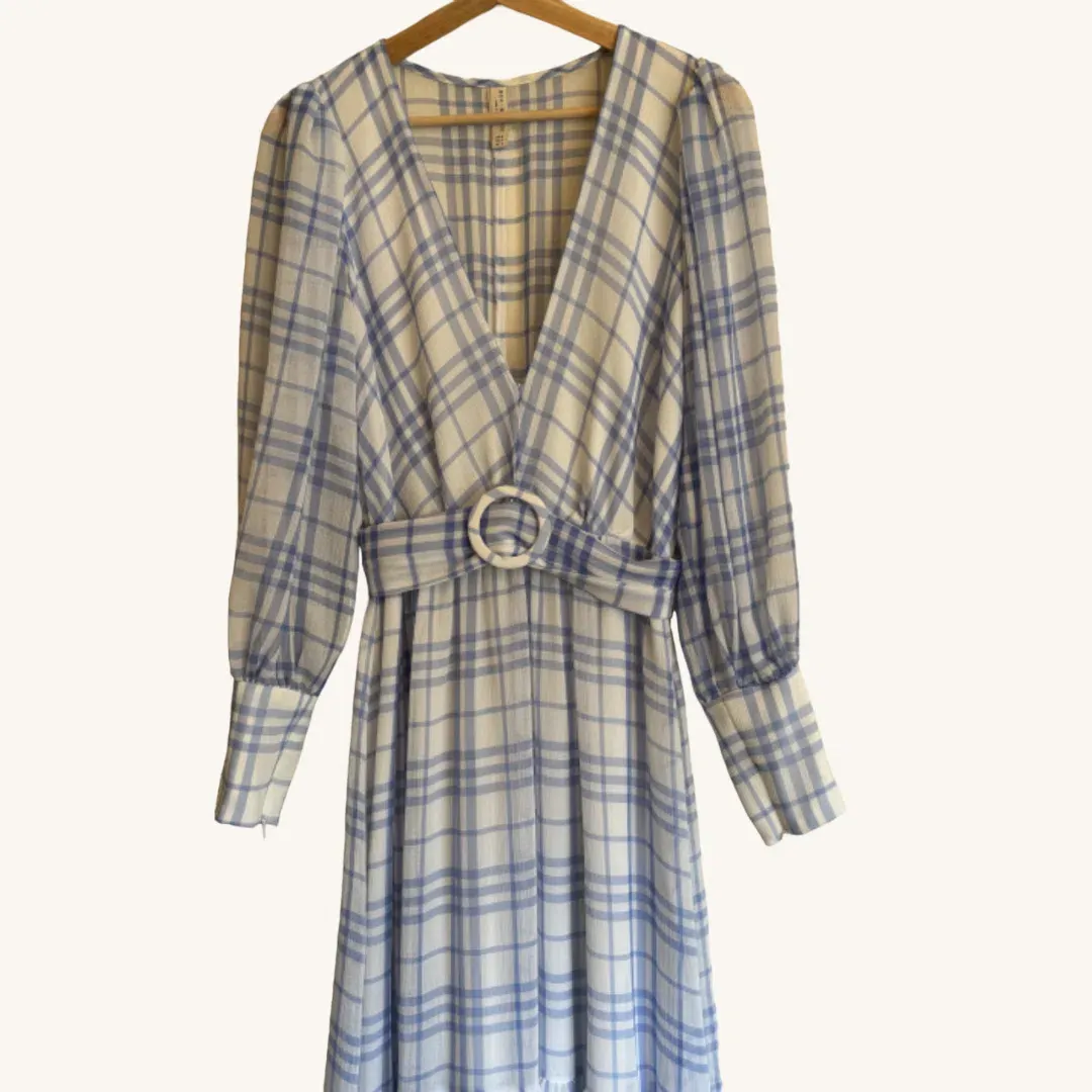 Bec & Bridge Alexa Gingham Maxi Dress Print Size AU 8 for rent on The Volte - main image