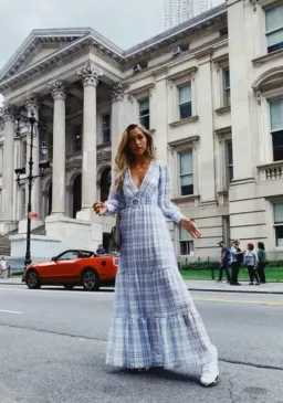 Bec & Bridge Alexa Gingham Maxi Dress Print Size AU 8 for rent on The Volte - image 3