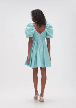 Aje   Gabrielle Plunge Mini Dress   Spearmint Blue   Size 8 / S for rent on The Volte - image 3