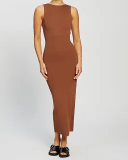 Bec & Bridge Sorbet Summer Midi Dress Brown Size AU 10 for rent on The Volte - image 1