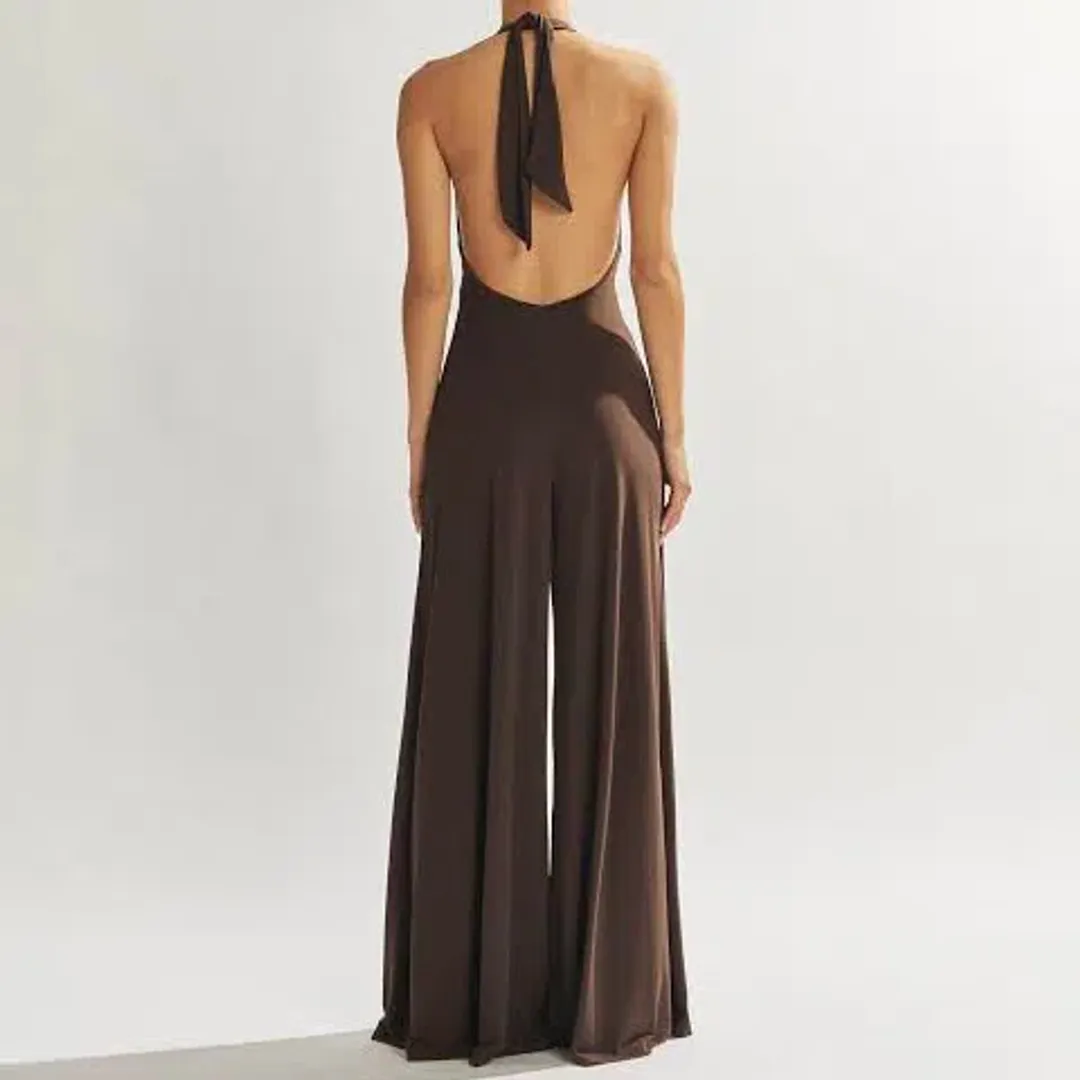One Mile the Label Sammy Jumpsuit Brown Size M / AU 10 for rent on The Volte - main image