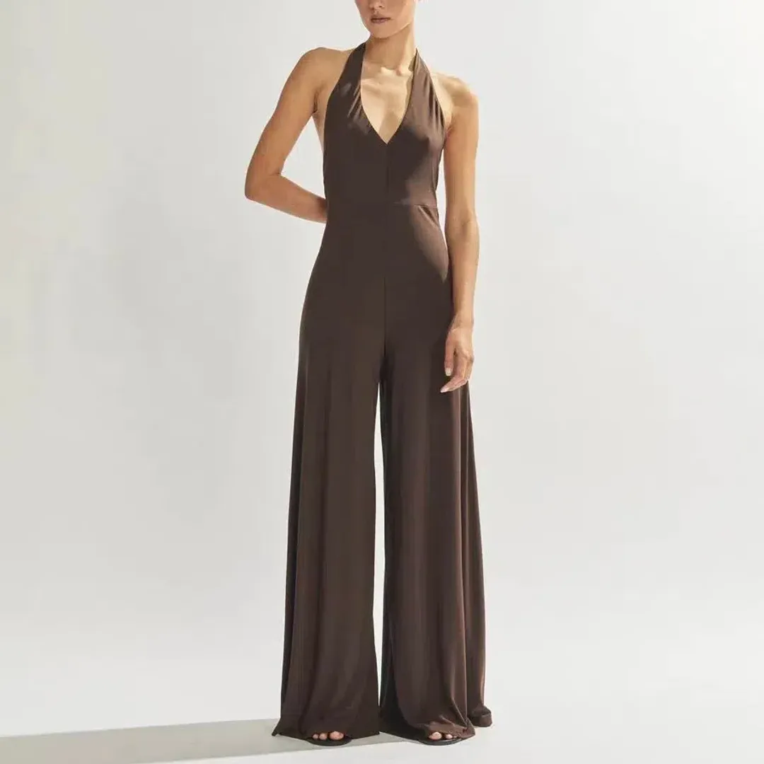 One Mile the Label Sammy Jumpsuit Brown Size M / AU 10 for rent on The Volte - main image