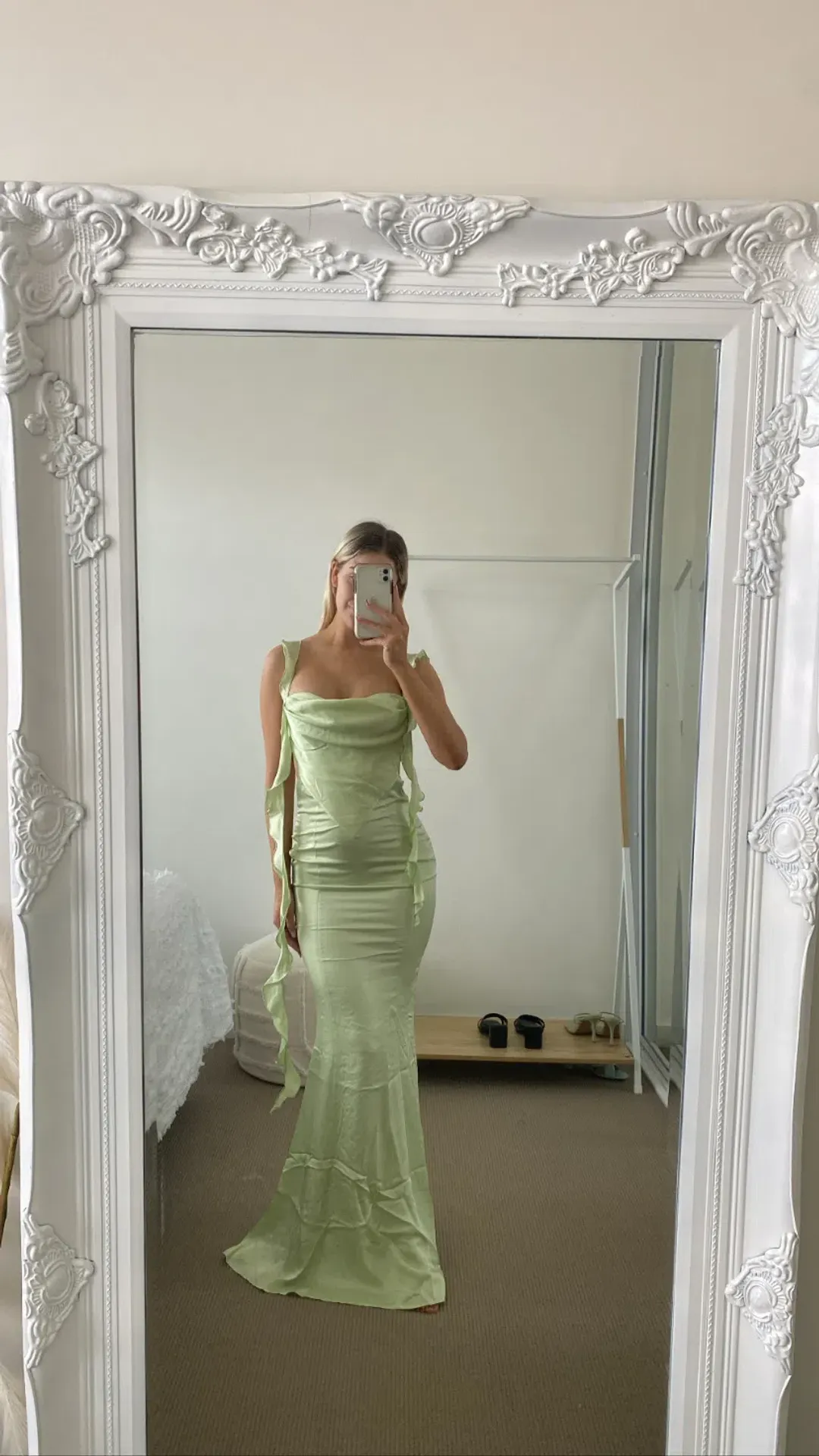 Nana Jacqueline The Caroline Dress Green Size 6 for rent on The Volte - main image