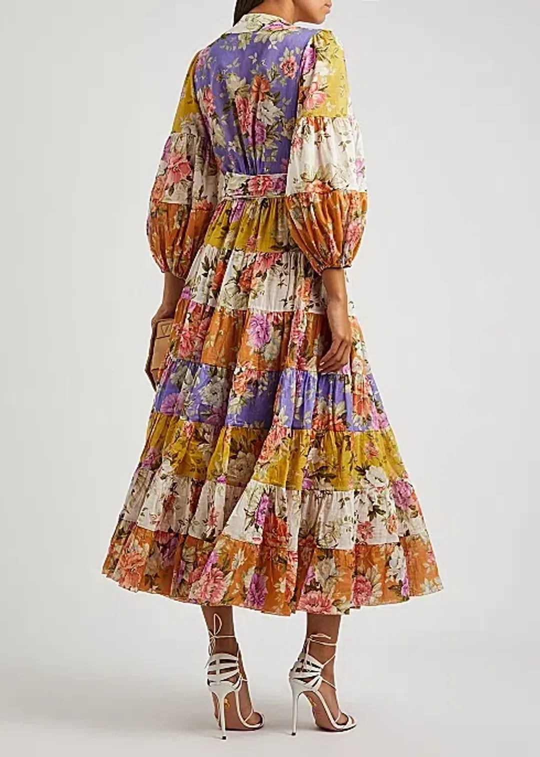 Zimmermann The Pattie Wrap Midi Dress in Spliced Size 2/ Au 12 for rent on The Volte - main image
