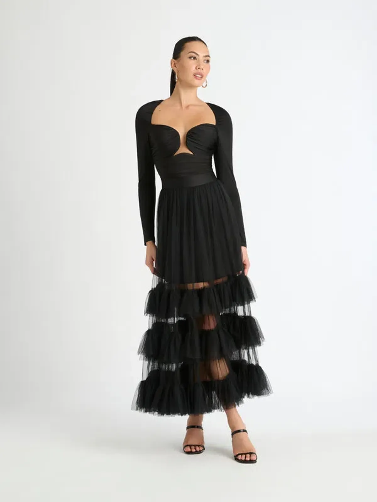 Sheike Imogen Maxi Skirt Black Size 8 for rent on The Volte - main image