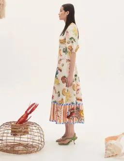 Alemais Theo Midi Dress Print Size 10  for rent on The Volte - image 3
