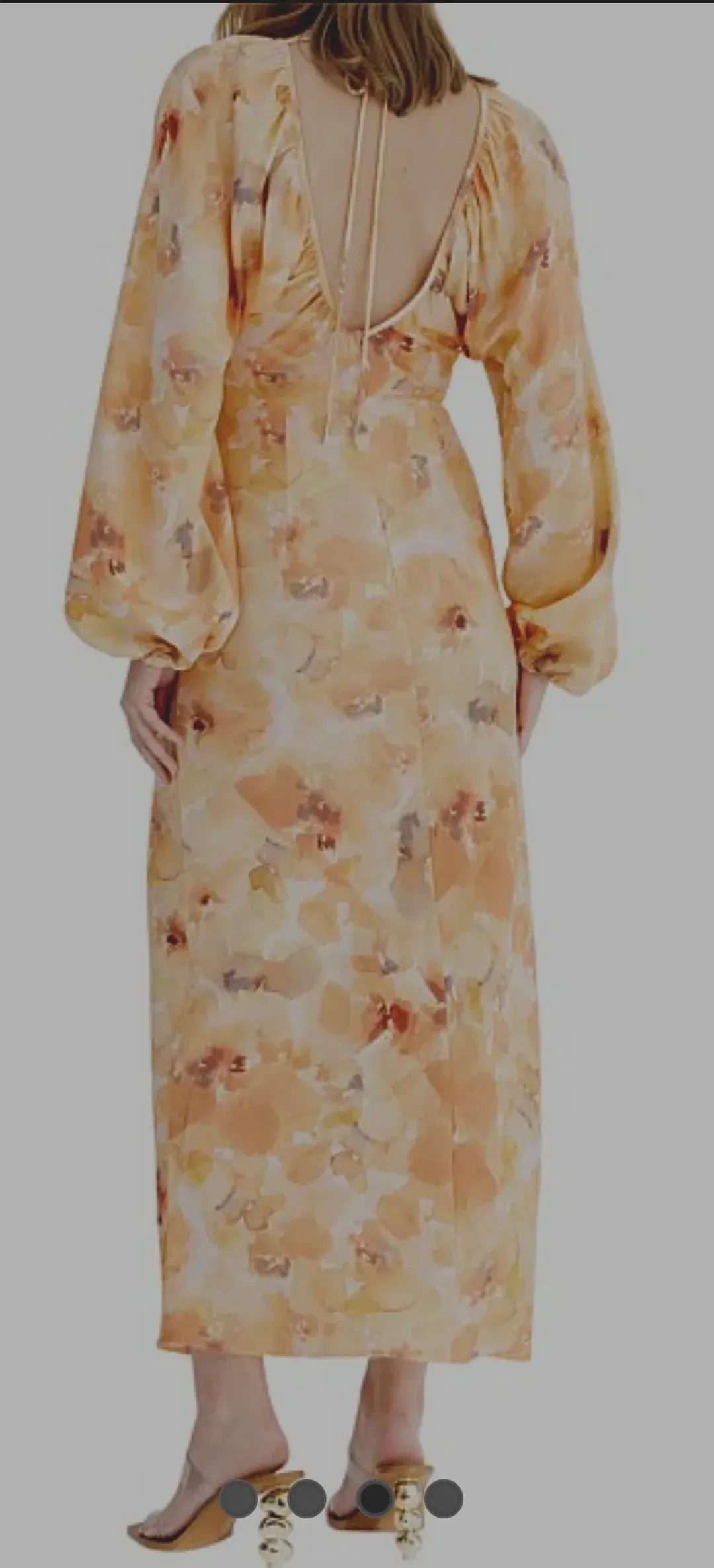 Significant Other Libby Long Sleeve Midi Dress Floral Size 8  for rent on The Volte - main image