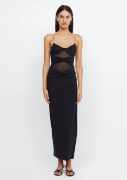 Bec & Bridge Montana Twist Maxi Dress  Black Size 6  for rent on The Volte - image 1