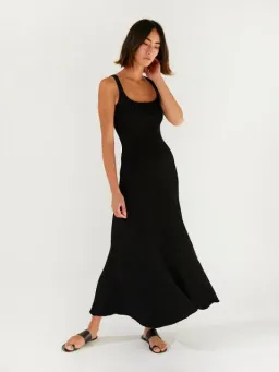Anna Quan Dido Rib Knit Midi Dress Black Size 8 for rent on The Volte - image 8