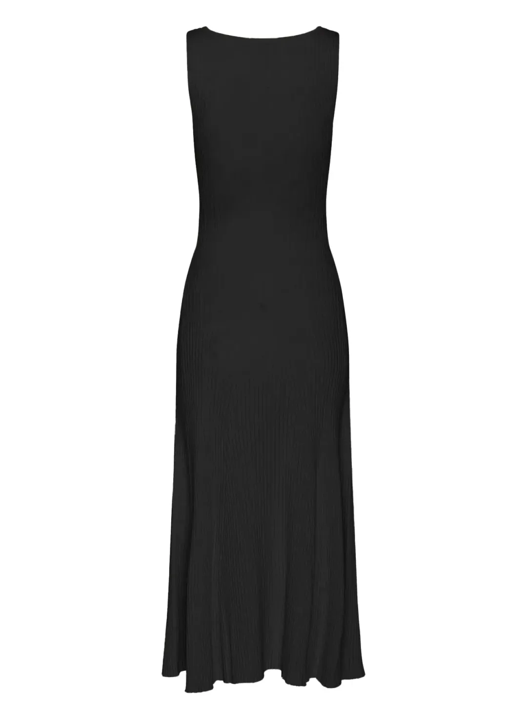 Anna Quan Dido Rib Knit Midi Dress Black Size 8 for rent on The Volte - main image