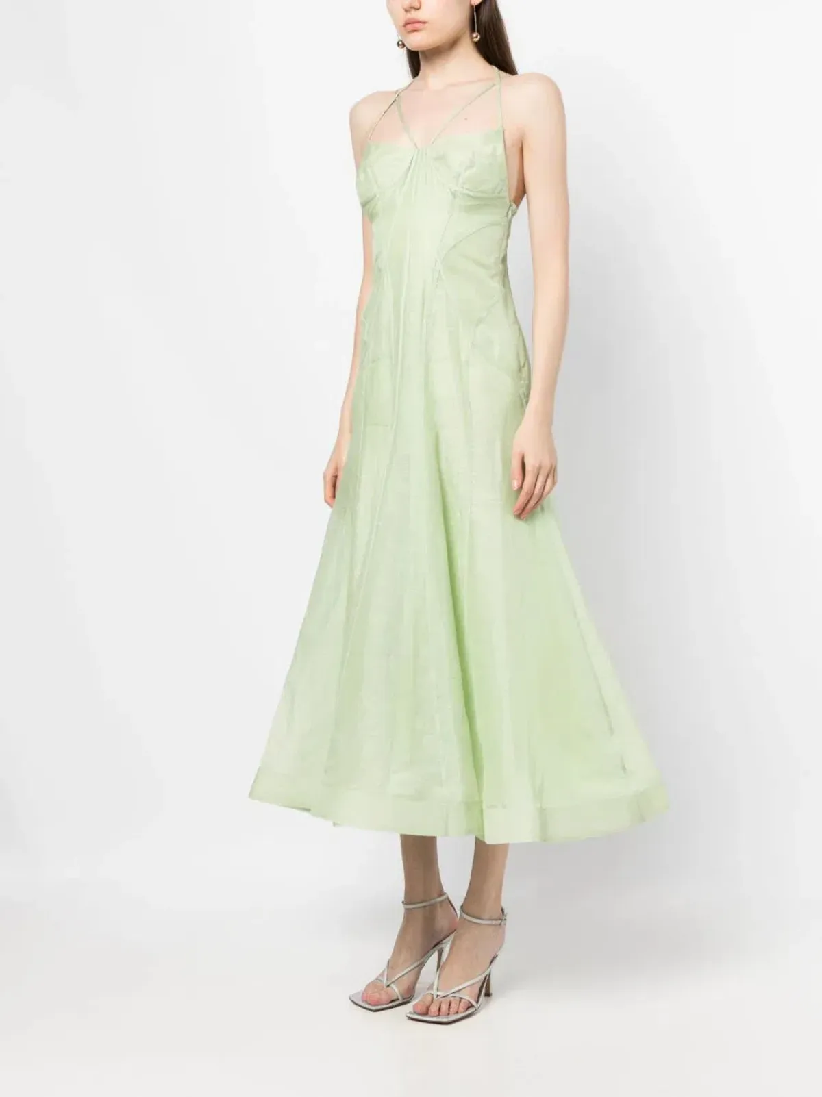 Leo Lin Gina Slip Midi Dress Mint Size 6 for rent on The Volte - main image