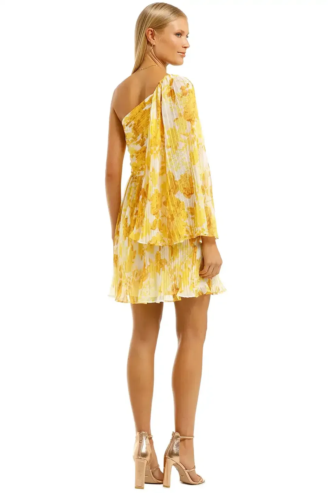 Talulah Sunshine Mini Dress Sunshine Rose Print Yellow Size 6 for rent on The Volte - main image