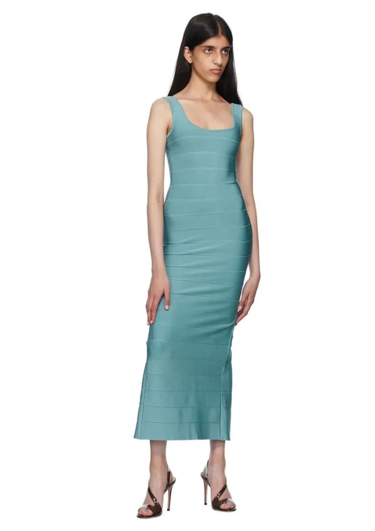 Herve Leger Bandage Midi Dress Blue Size S / AU 8 for rent on The Volte - main image