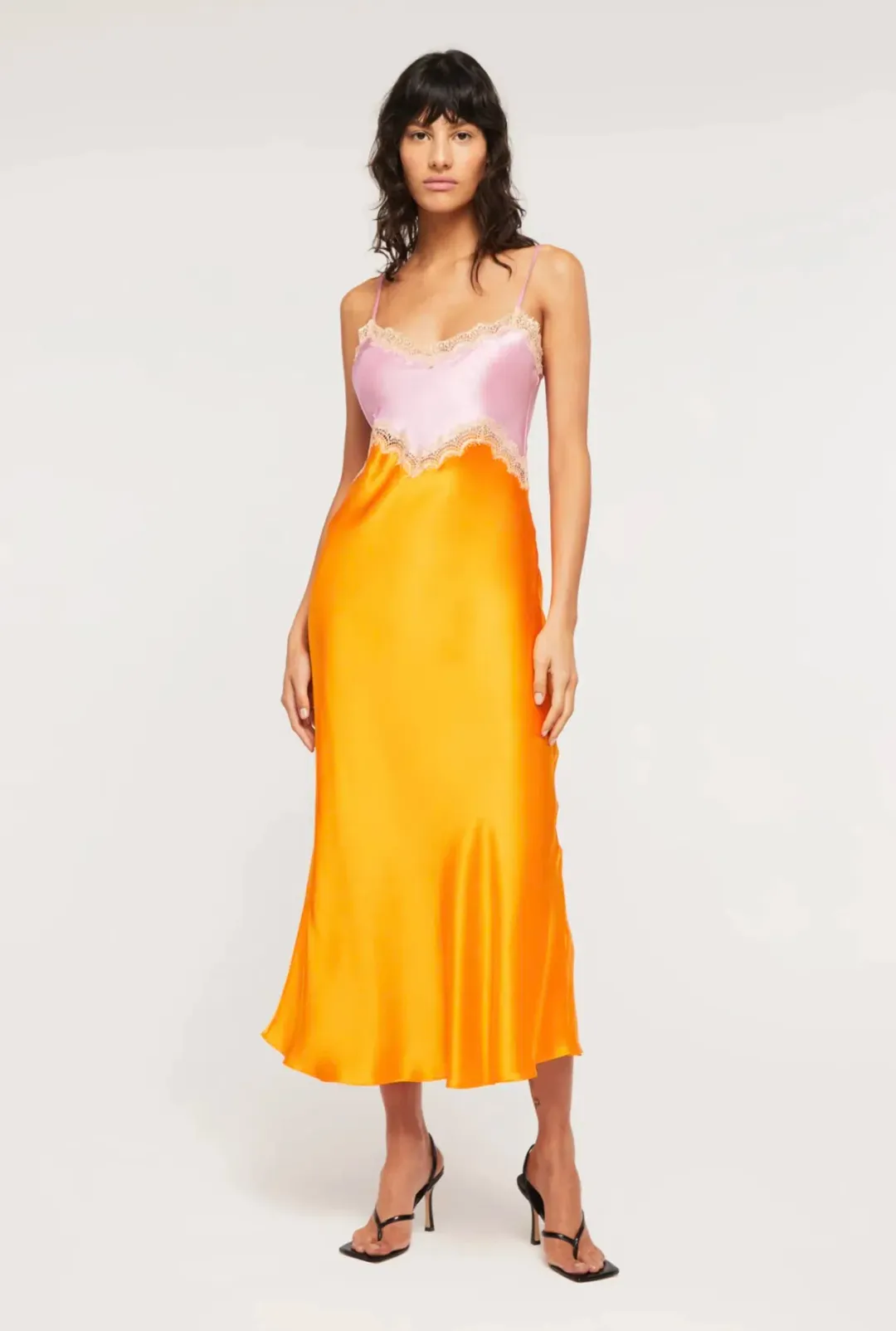Ginia Hope Dress Pink/Orange Size 8 for rent on The Volte - main image