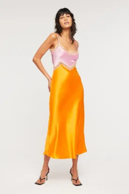 Ginia Hope Dress Pink/Orange Size 8 for rent on The Volte - image 6