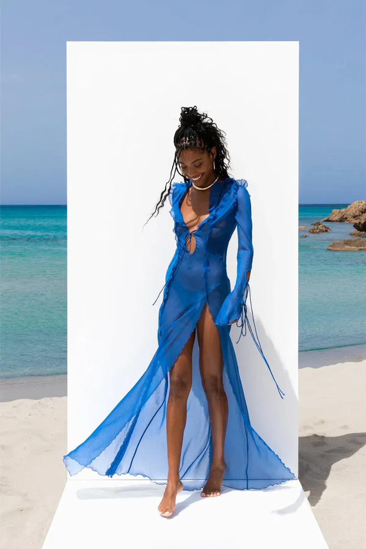 Rat & Boa Farretti Maxi Dress Blue Size 8 for rent on The Volte - main image